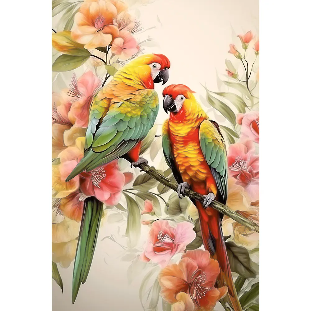 Картина на холсте Попугаи 40x60 см 89345492 STLM-2119381 Santreyd 