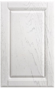 Фасады для кухни Кантри Фрезеровка «Прямоугольник Фолк» Дуб фактурный белый №513