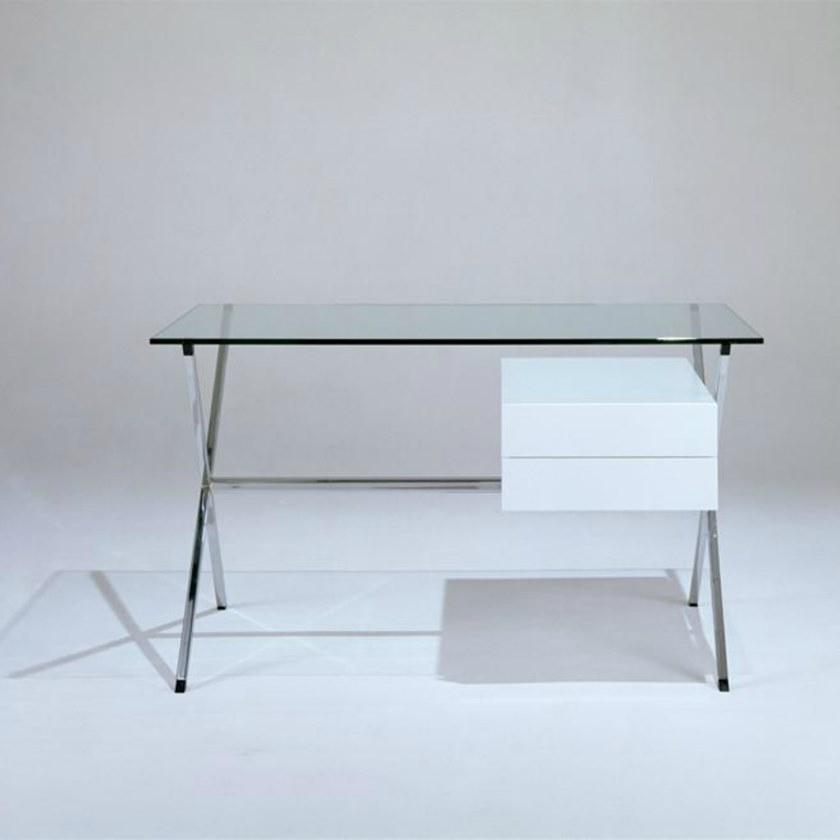 KNOLL Стол из стали и стекла с деревянными ящиками sun-id-1431402 - Вид №2