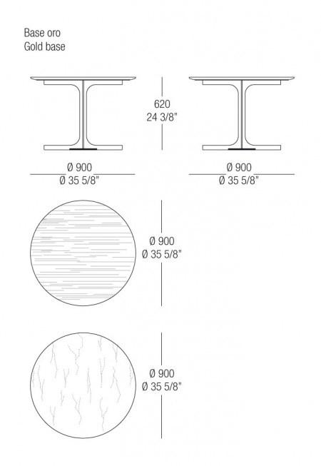 MisuraEmme Круглый журнальный столик из мрамора sun-id-1422168 - Вид №3