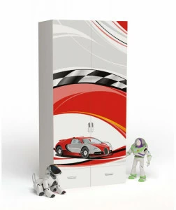 Шкаф ABC-KING 2х дверный La-Man красная,