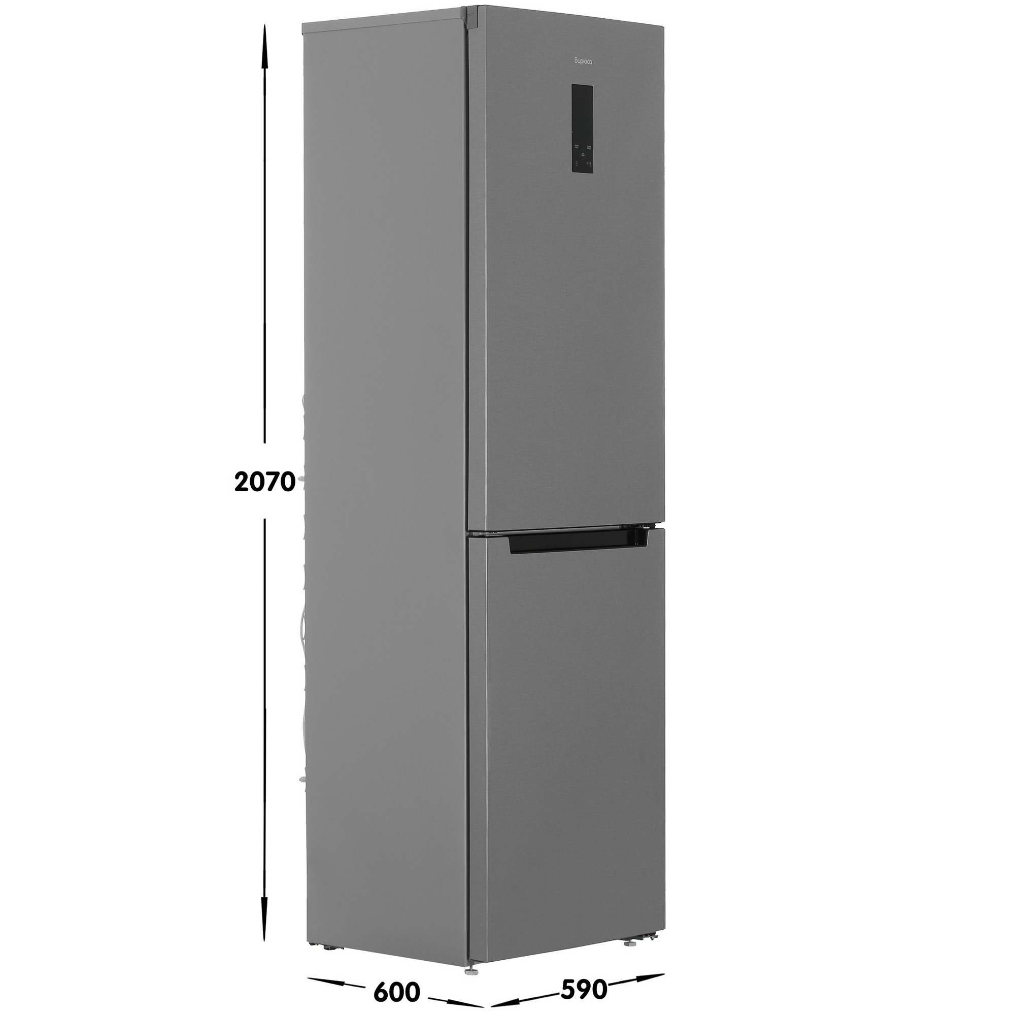 9066255 Холодильник с морозильником   Бирюса C980NF серый STDN-0067083 - Вид №6