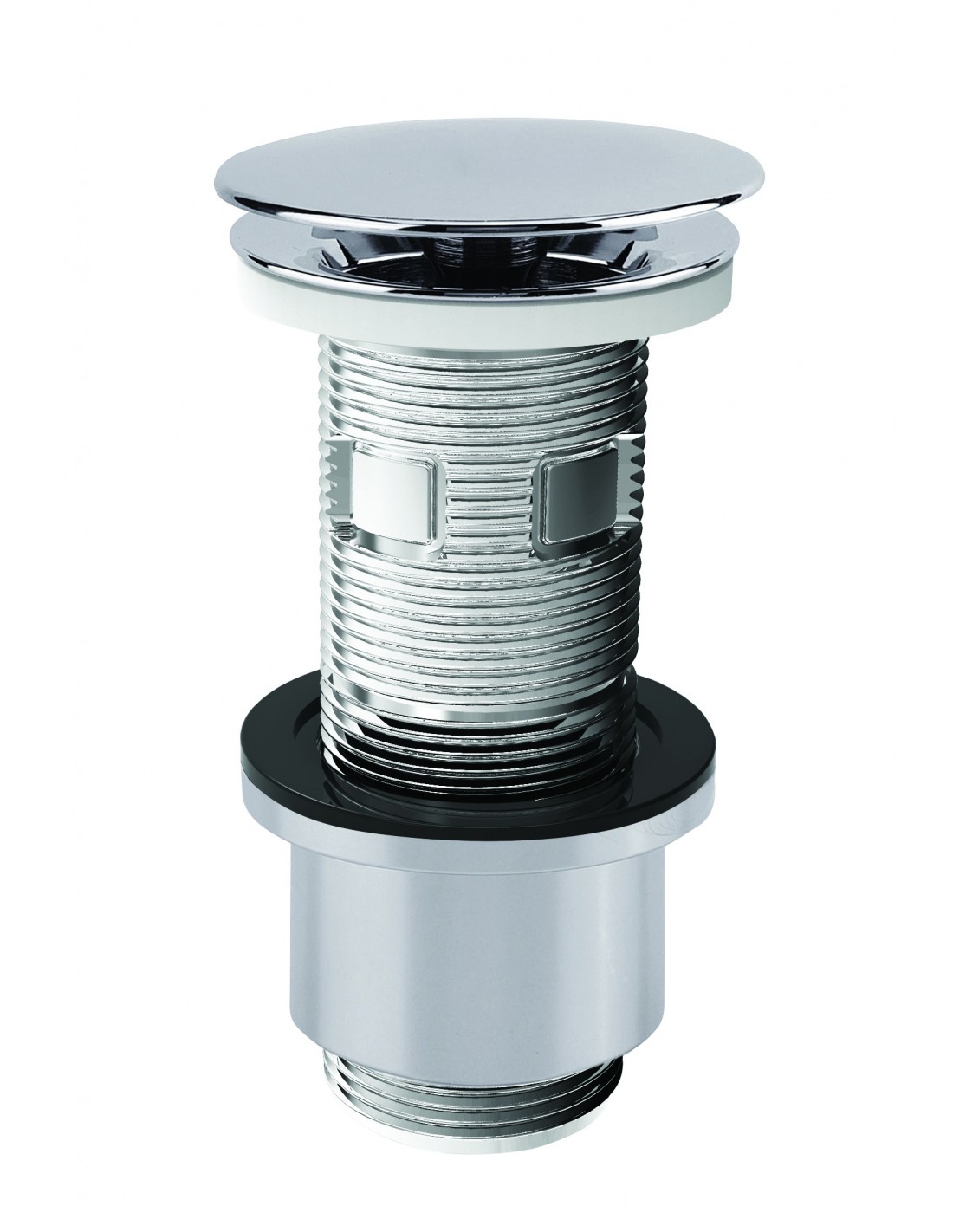 122900 000 00  Универсальный слив Cut & Click для умывальника, с фиксированным или фиксированным клапаном, переключаемый, h. 100 мм, хром Valentin Хром 