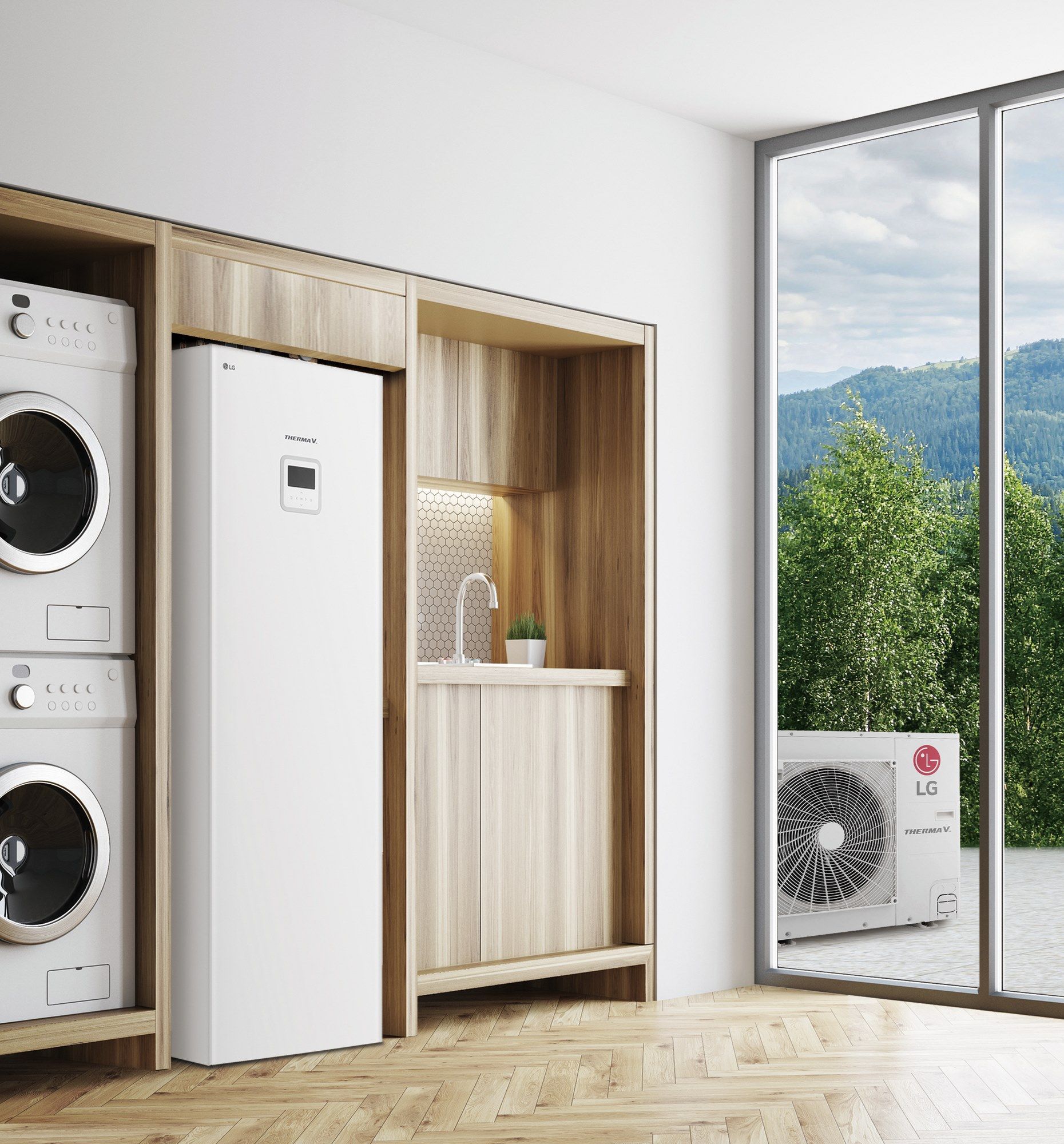 Воздушный/водяной тепловой насос LG Electronics Therma V ARCH-00081824 - Вид №2