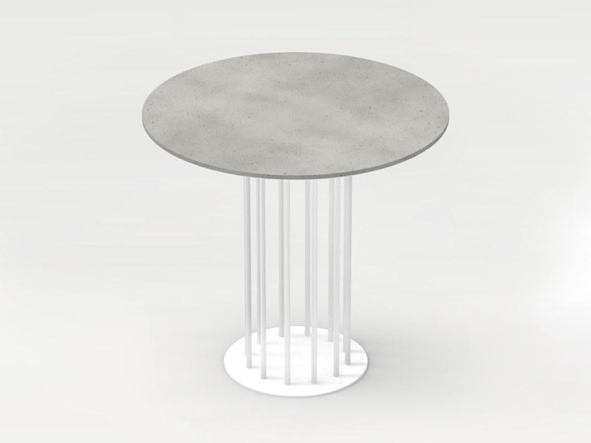CO33 Высокий бетонный стол со стальным основанием Tabula Blts1 - Вид №5