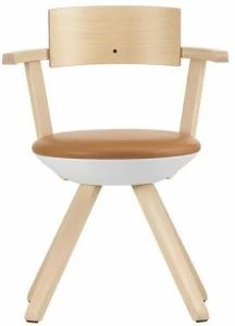 Artek Вращающееся кресло с обивкой из березы