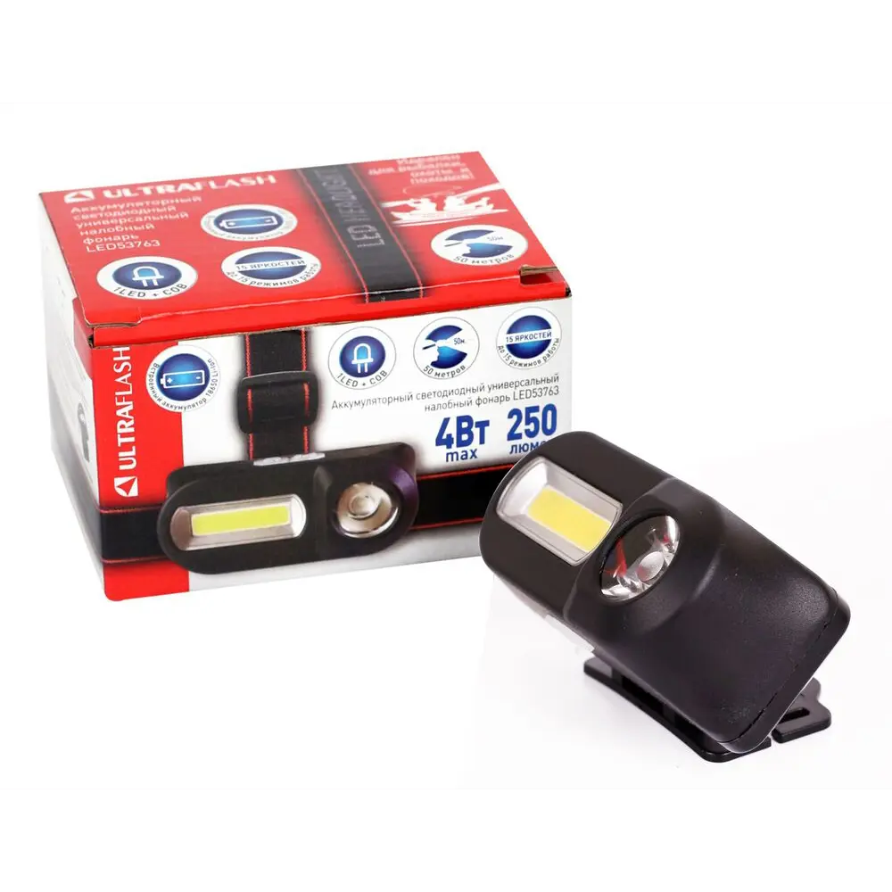 Налобный фонарь Camelion Ultraflash с 13 режимами освещения 89384305 STLM-1500145 - Вид №3