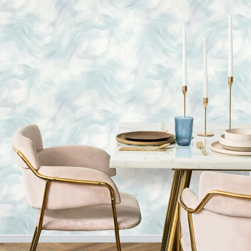 Обои флизелиновые Belvinil Апрель голубые 1.06 м 1054-71 STLM-2192207 - Вид №4