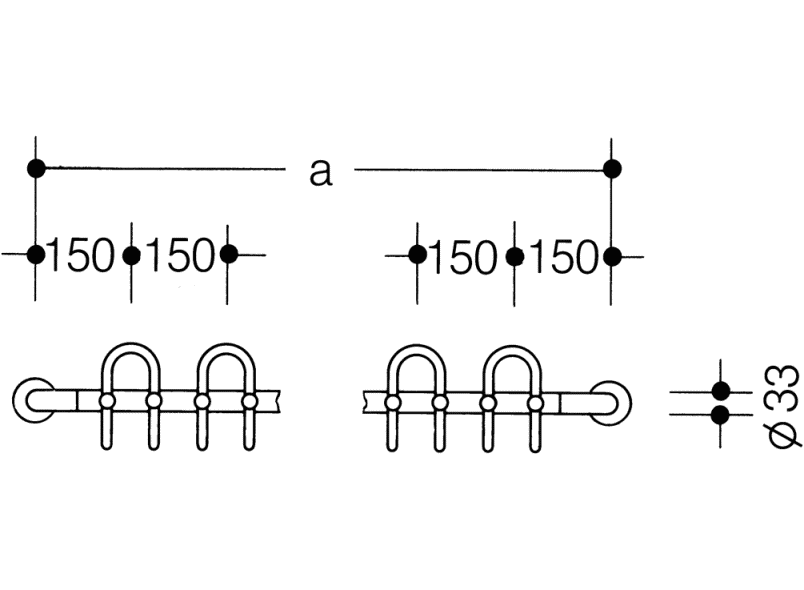 33.7010.6H гардеробная штанга HEWI System 111 | Polyamid  - Вид №3