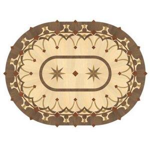 Художественный паркет Da Vinci Розетка 26-078 Дуб Селект (Гладкая) х1000диаметр мм.