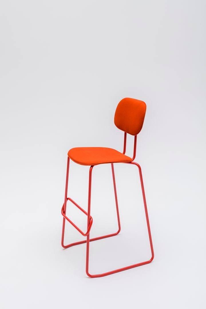 Высокий табурет из ткани с подставкой для ног MDD New School ARCH-00110353 - Вид №4