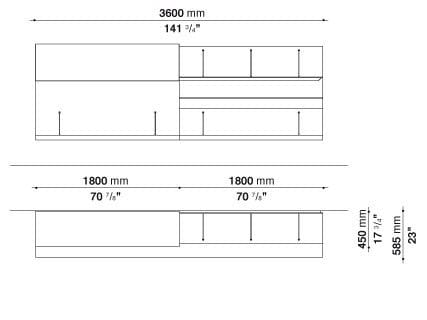 Подвесная секционная настенная Книжная полка B&B Italia PAB ARCH-00103035 - Вид №16