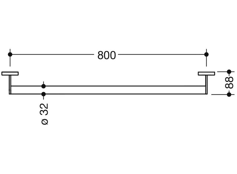 900.36.005XA ручка для захвата HEWI System 900 - Вид №1