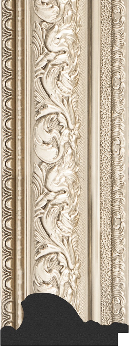 BY 4125 Зеркало с гравировкой в багетной раме - виньетка серебро 109 mm EVOFORM Exclusive-G - Вид №3