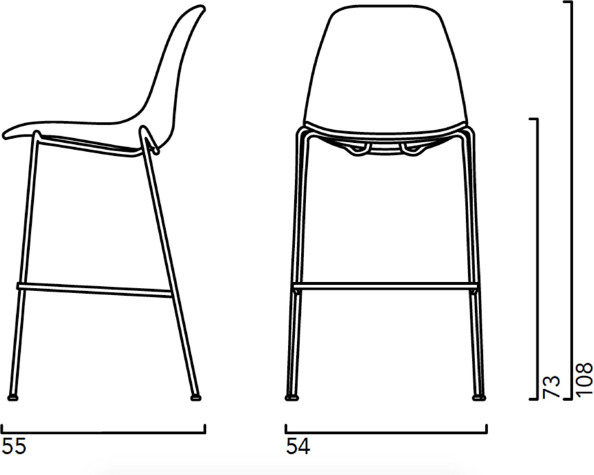Crassevig Штабелируемый табурет из полипропилена Pola sun-id-1374908 - Вид №6