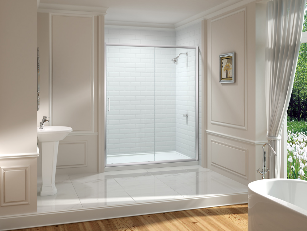 Дверь в нишу MS88261 Merlyn 8 Series Хромированный - Вид №2