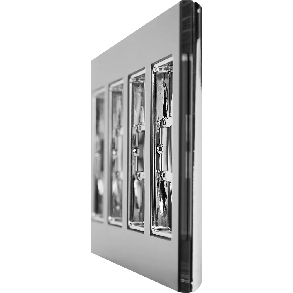 Рамка GUSI Electric Ugra для 4 розеток, черное стекло 85233697 STLM-1104945 - Вид №2