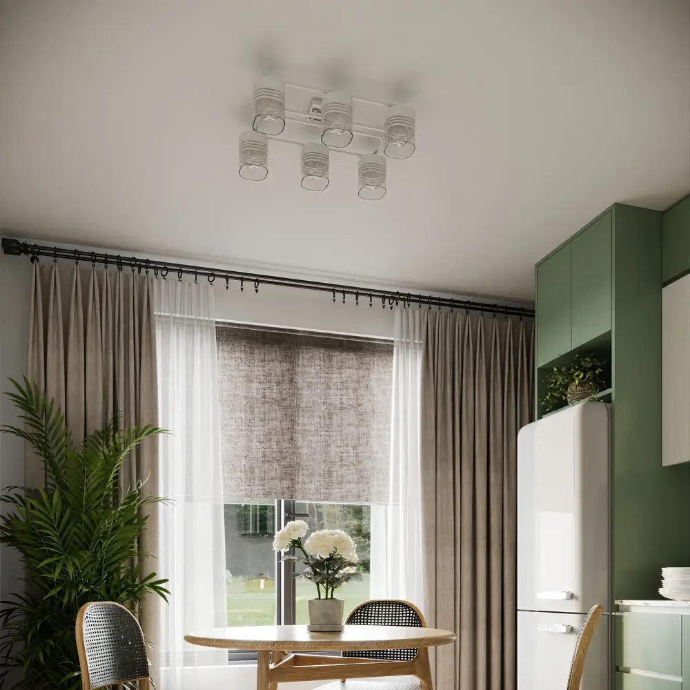 Люстра De City Тетро - современное потолочное освещение с матовыми стеклянными плафонами 84773460 STLM-0054990 - Вид №8