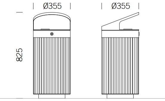 BENKERT BANKE Контейнер для мусора из нержавеющей стали с крышкой Litter bin sun-id-1352682 - Вид №1