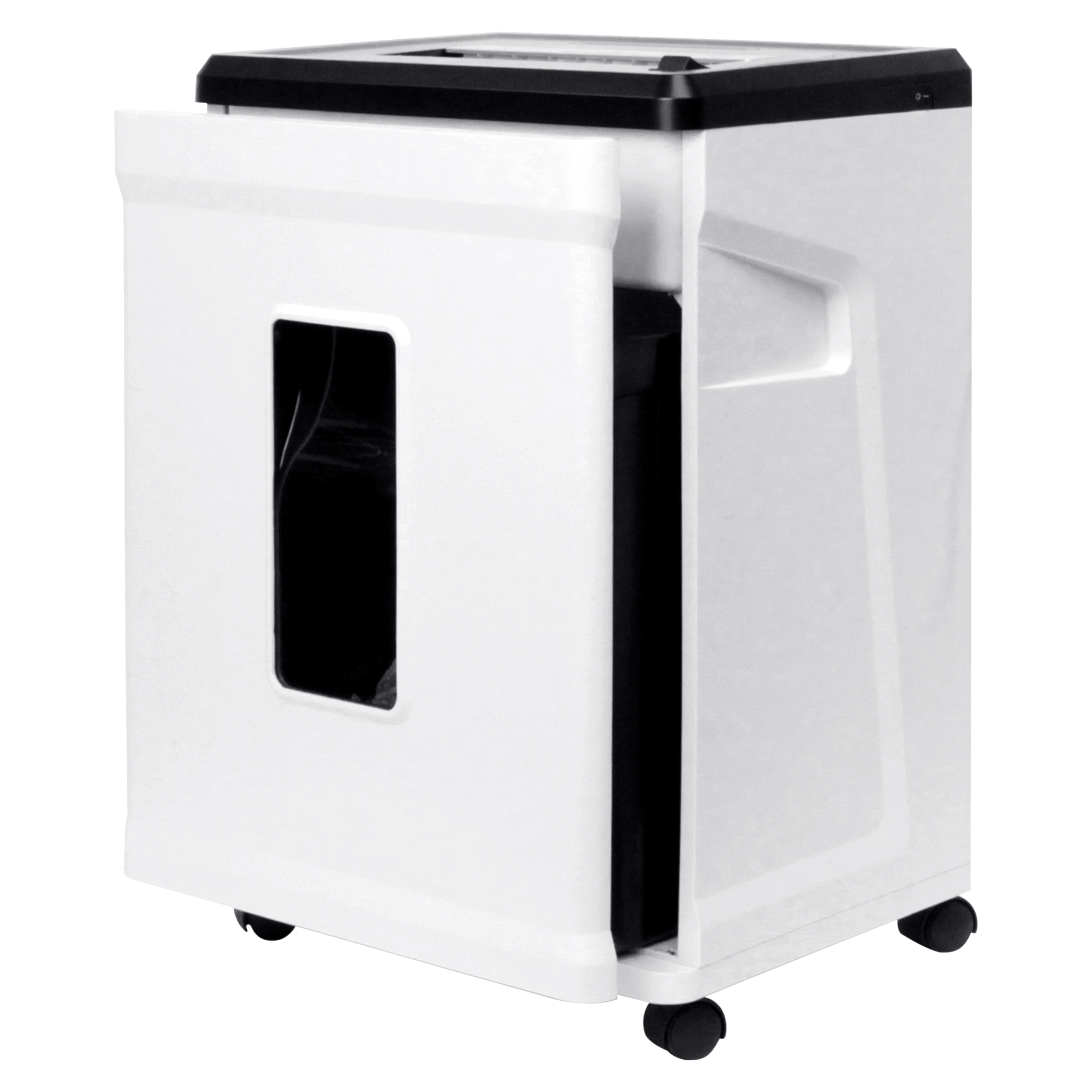 УМ26-4 Уничтожитель документов , din p-4 (4 ур-нь секр.), фрагмент 3,9х35мм, 14-17 лист (70г/м2), cd/пл.карты/скрепки/скобы, 26 литров Гелеос Santreyd  - Вид №4