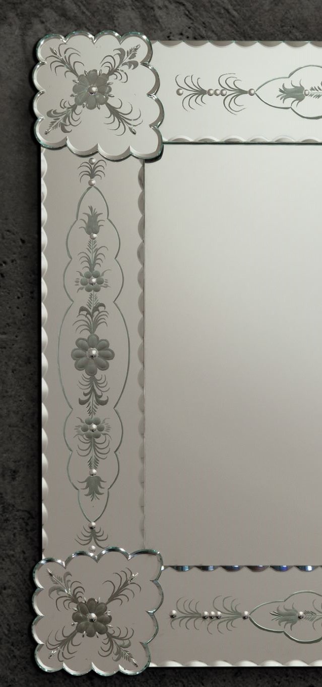 1685 ORIGINALMURANOGLASS Венецианское зеркало Эолика - муранское стекло  см  - Вид №1