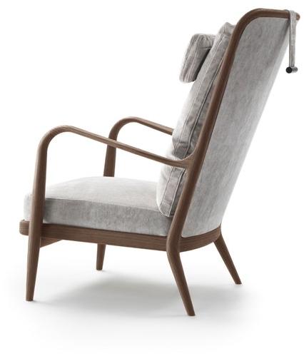 Flexform Кресло Bergere из ткани с подголовником sun-id-1458907 - Вид №2