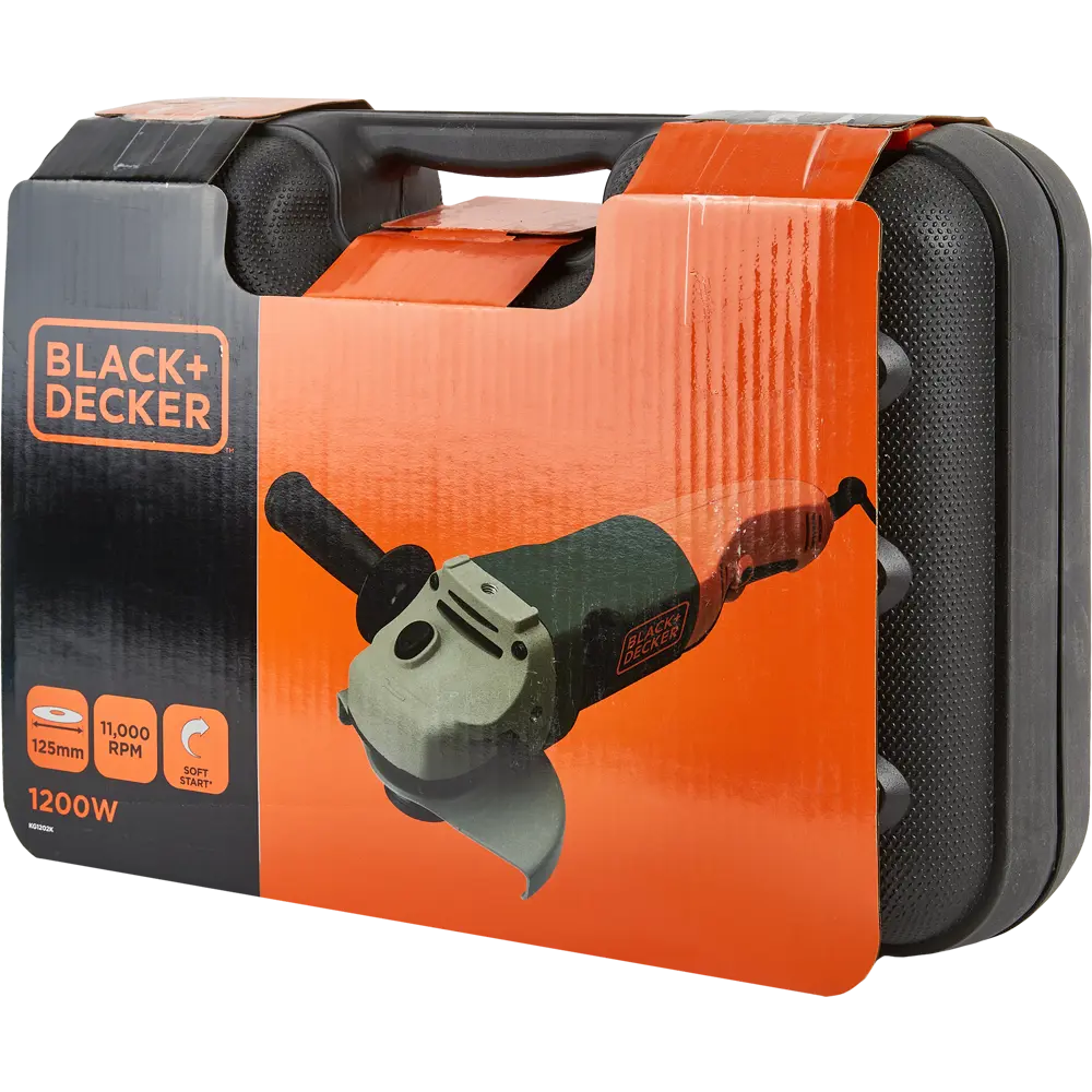 УШМ сетевая Black&Decker KG1202K-QS, 1200 Вт, 125 мм 83071284 STLM-2182776 BLACK + DECKER  - Вид №7