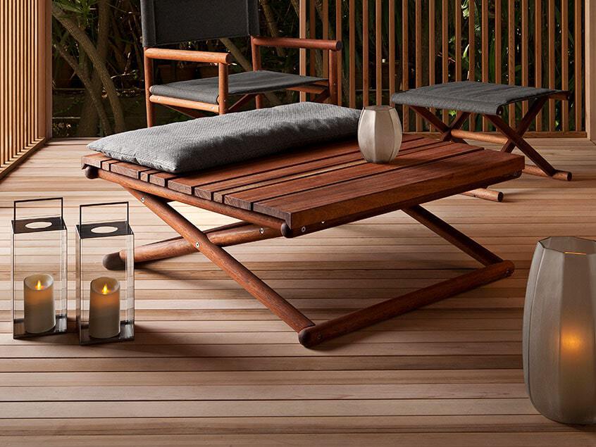 Квадратный садовый столик из красного дерева Exteta окрестности ARCH-00074502