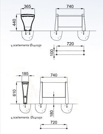 Металлический прямоугольный низкий плантатор GHM-ECLATEC Festone ARCH-00127896 - Вид №4