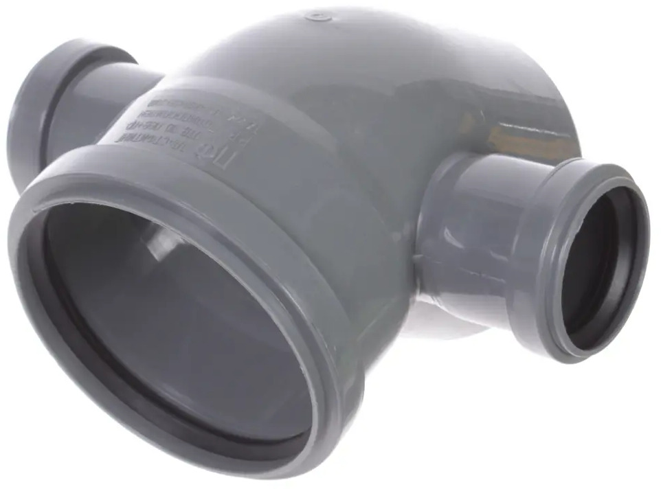 ПОЛИТЭК Отвод канализационный двухвыходной 110×45° для разводки труб 81965324