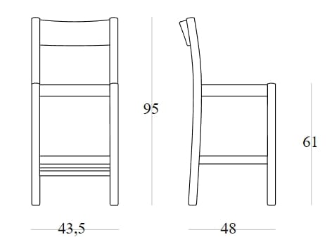 Высокий стул из массива дерева со спинкой SIPA Пальма ARCH-00098723 - Вид №8