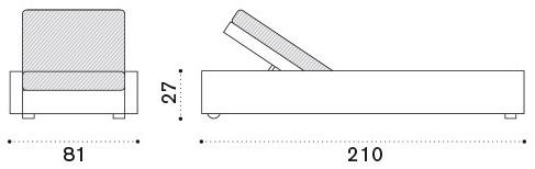 Ethimo Садовый лежак на колесиках Cube Cble2100 - Вид №4
