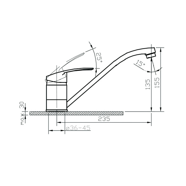 40-01 Jamaica  Смеситель для кухни  ARGO kran 4001jamaica - Вид №1
