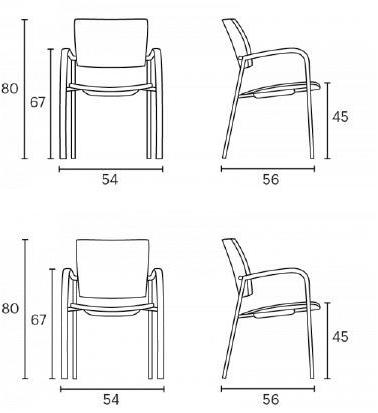 ENEA Стул из полипропилена штабелируемый с подлокотниками Bio sun-id-1513717 - Вид №5