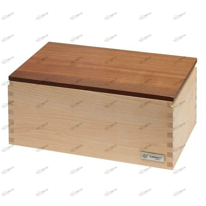 Хлебница с крышкой/доской для нарезки хлеба Crispy, ясень, 350х200х145 мм Legnoart L002023304017