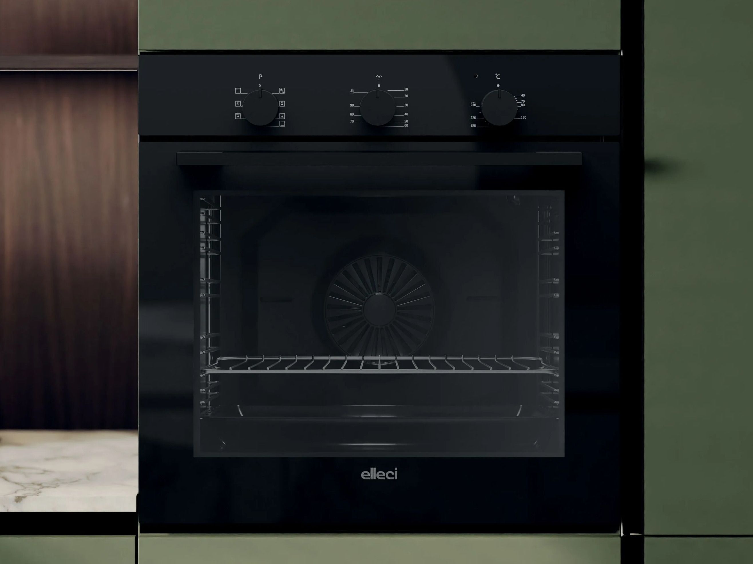 Тепловентиляторная печь total glass 60 см Elleci Elleci Kitchen ARCH-00054179