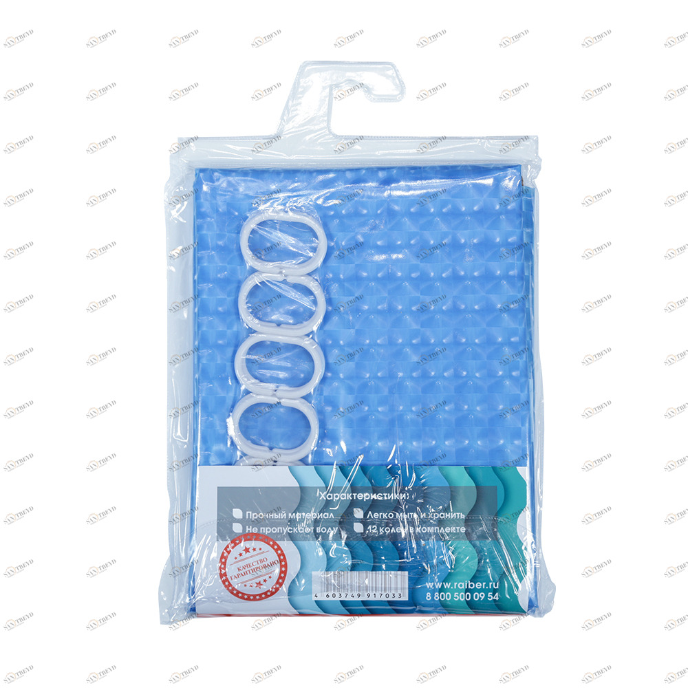 Штора Raiber RB-3D1 для ванной комнаты RB-3D1 Santreyd 