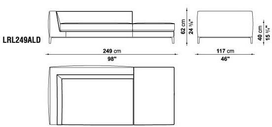 Maxalto Модульный угловой диван из ткани Lucrezia sun-id-1346409 - Вид №23