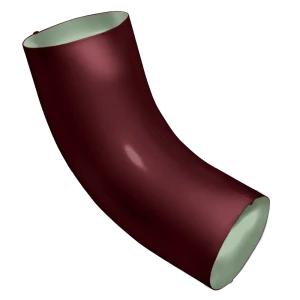 Колено 60° РЕ 90 мм цвет красный