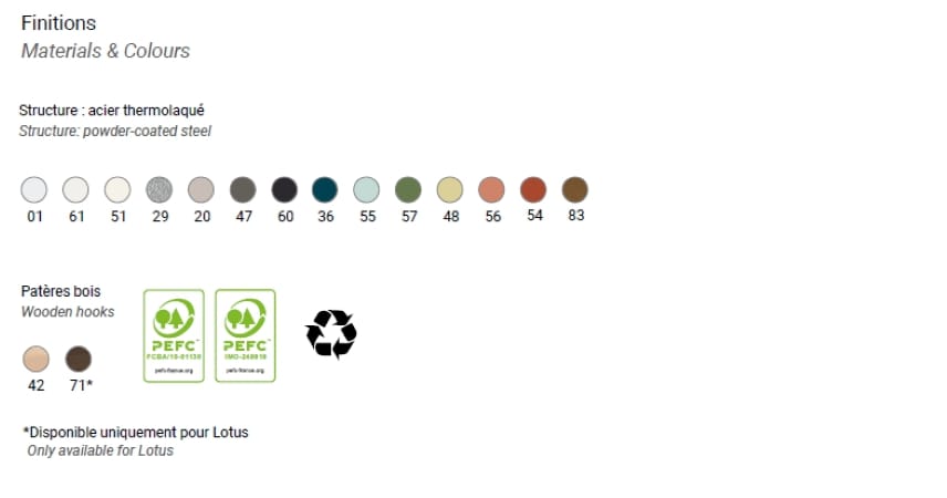 Steel and wood coat stand Manade Lotus, Piléa, Roseau ARCH-00024467 - Вид №7