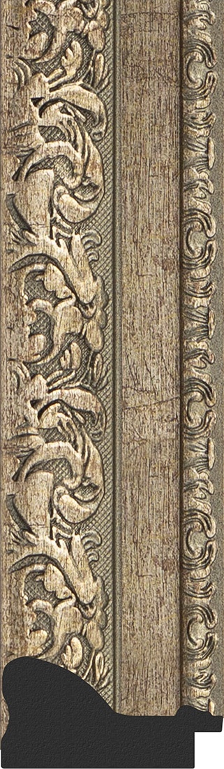 BY 4014 Зеркало с гравировкой в багетной раме - виньетка античное серебро 85 mm EVOFORM Exclusive-G - Вид №3