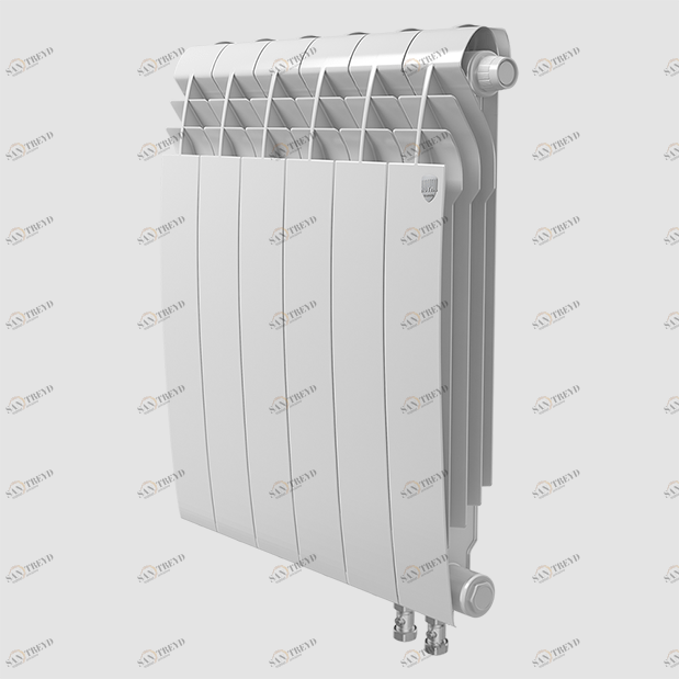 Биметаллический радиатор с правым нижним подключением Royal Thermo Biliner 500 V Bianco Traffico (белый)- 8 секций BILINER V sun-id-646059