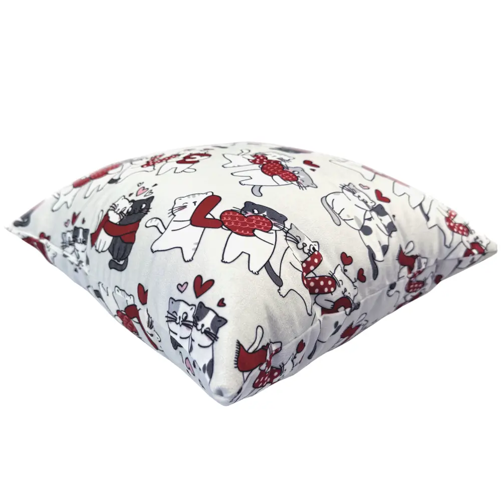 Подушка Котики 40x40 см цвет светло-серый SEASONS STLM-2140108 - Вид №1