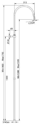 375524KK Держатель верхнего душа Bandini Classic Santreyd - Вид №1