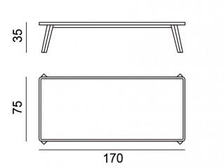 Gervasoni Низкий прямоугольный журнальный столик Gray sun-id-1372816 - Вид №6