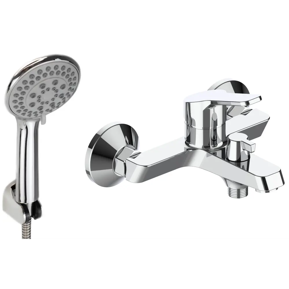 Смеситель для ванны Esko Mavi MV 54 однорычажный с лейкой и шлангом цвет хром MV54 STLM-2043366