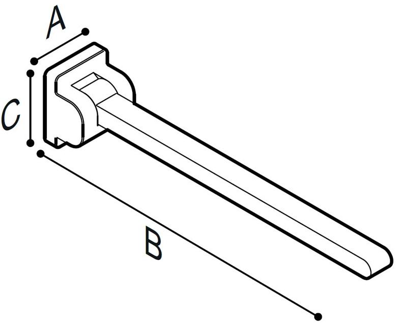 Ponte Giulio Складная металлическая ручка для ванной Hug sun-id-1416946 - Вид №3