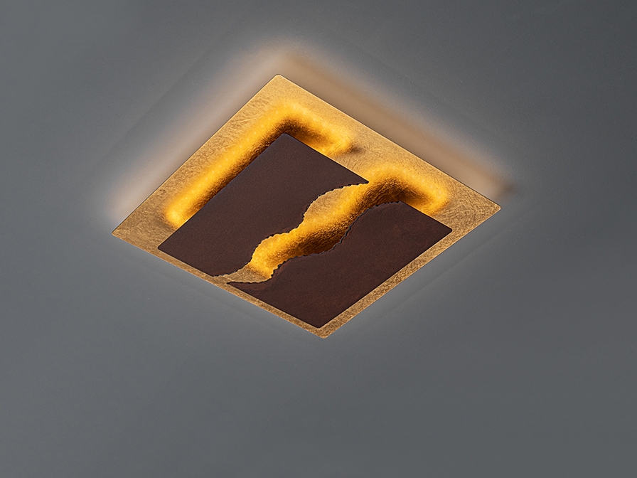 098312 Потолочный светильник ржавчина/золотой Schuller Sombra - Вид №1