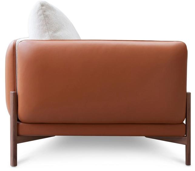 Duvivier Canapés 3-х местный диван из кожи и ткани со съемным чехлом Jules sun-id-1404521 - Вид №1