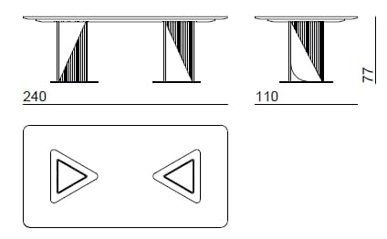 Прямоугольный керамический обеденный стол Bizzotto Italia ARCH-00127510 - Вид №1